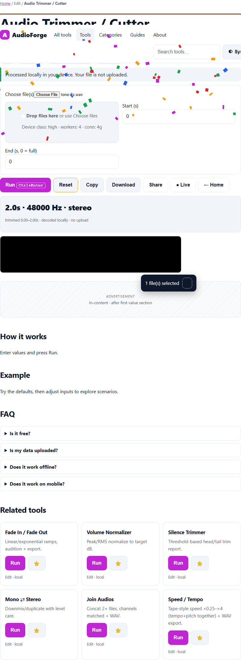 Preview of Audio Trimmer / Cutter