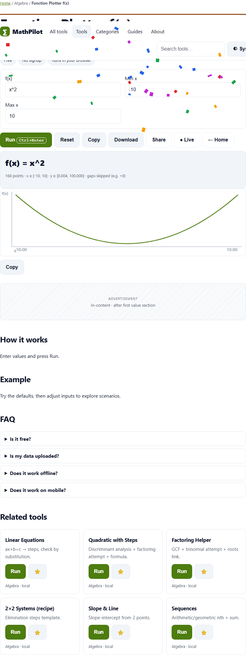 Preview of Function Plotter f(x)
