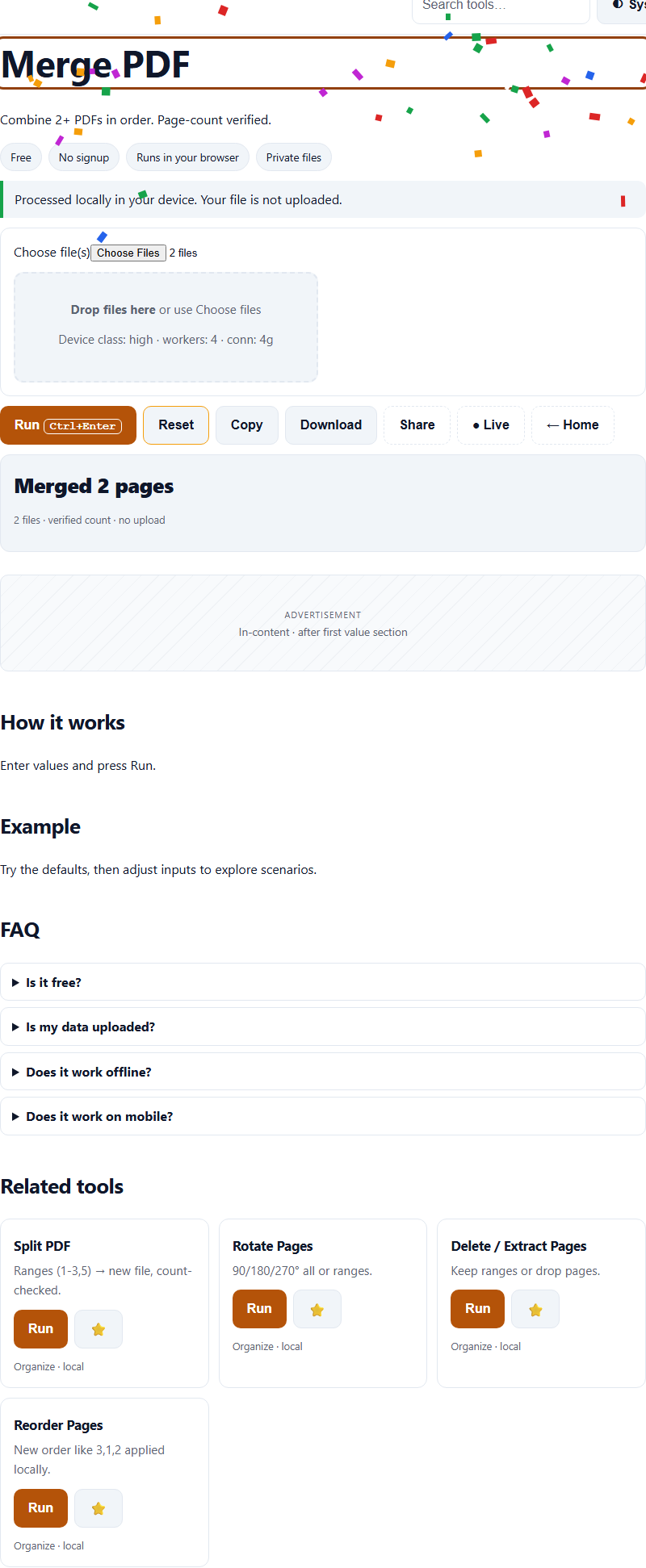 Preview of Merge PDF