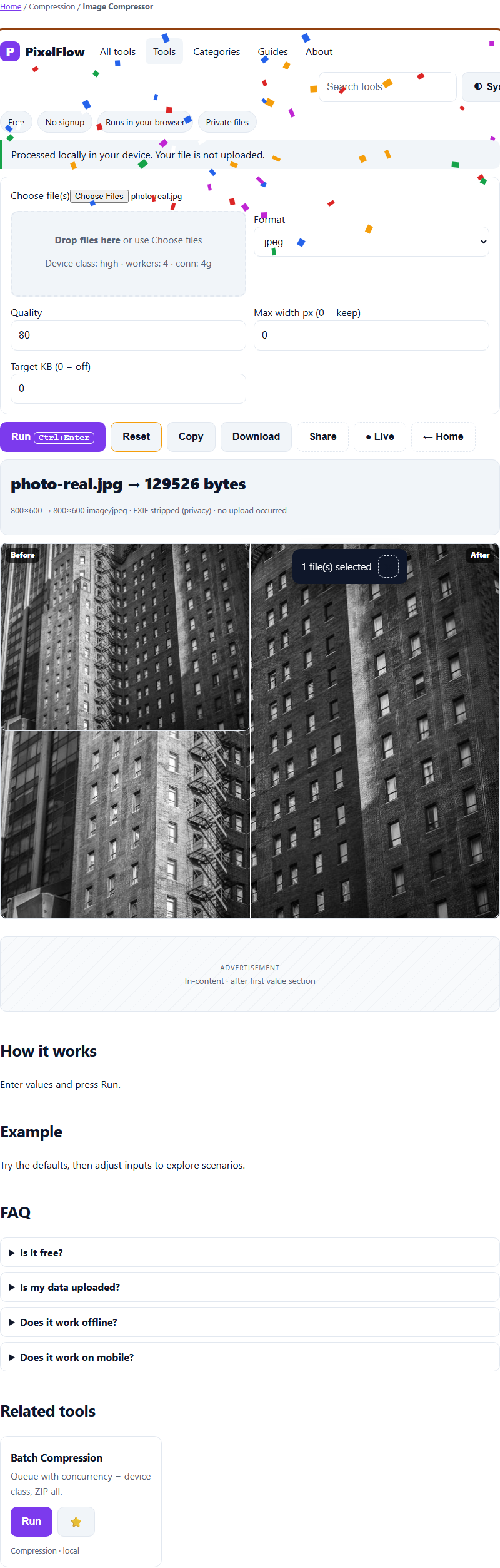 Preview of Image Compressor