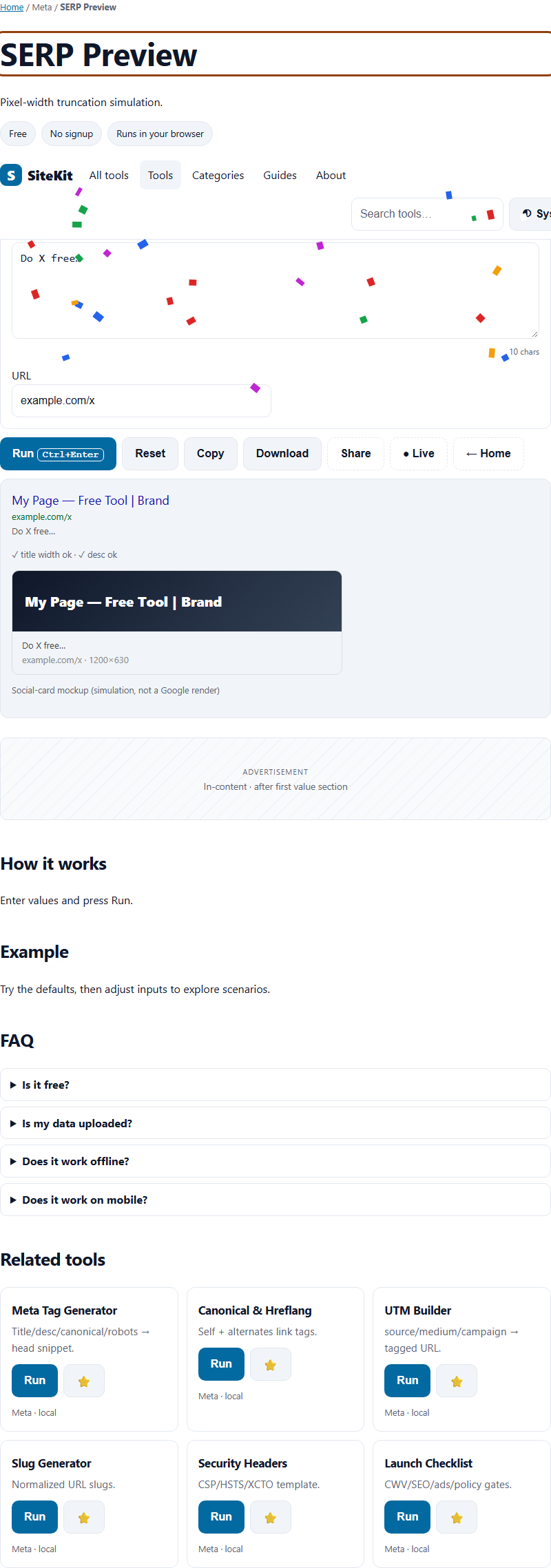 Preview of SERP Preview