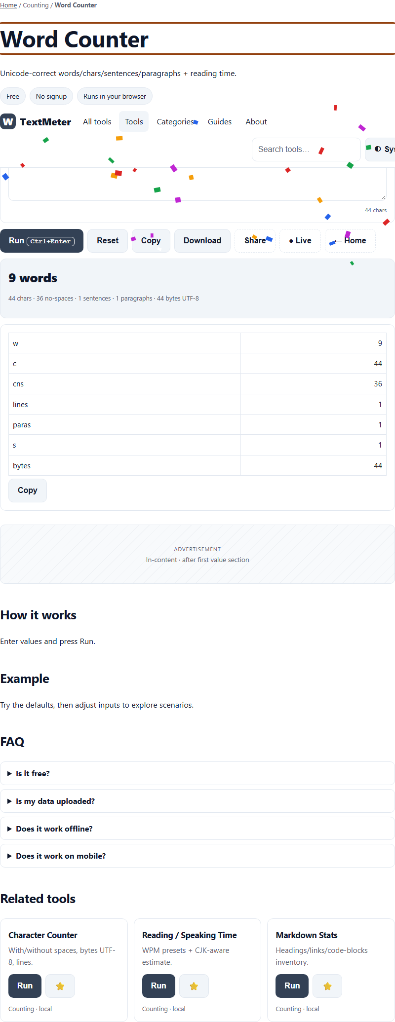 Preview of Word Counter